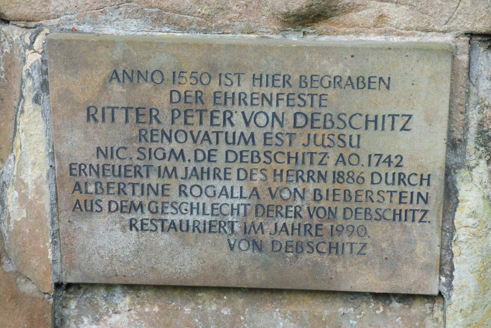 Horský hřbitov Oybin, náhrobek Petera von Döbschütz