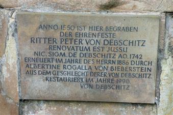 Denkmal Peter von Döbschütz, Bergfriedhof, Oybin