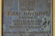 Gedenktafel für den Legionär Josef Novotný in Hrádek nad Nisou (215 kB)