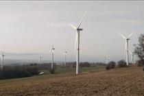 The Lužické Mountains view are dominated by a wind farm (Václavice) (19 kB)